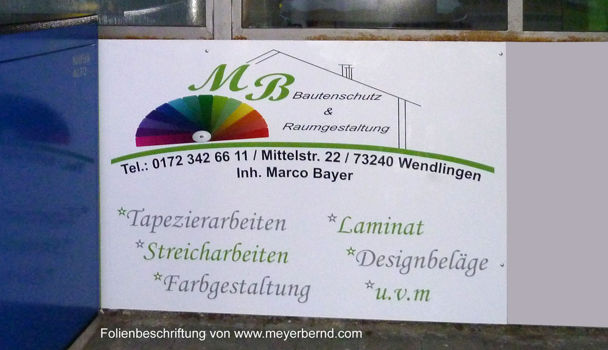 MB Folienbeschriftung an Waschanlage Besser Waschen in Kirchheim / Teck